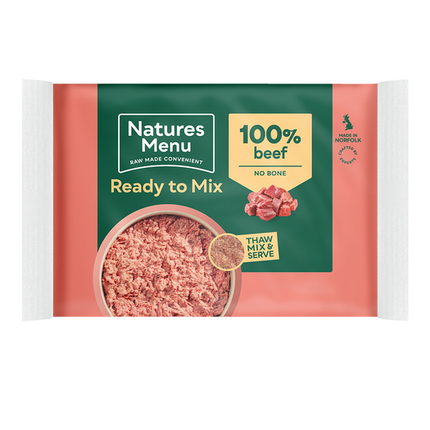 Natures Menu Ready to Mix Beef 400g 100% Block