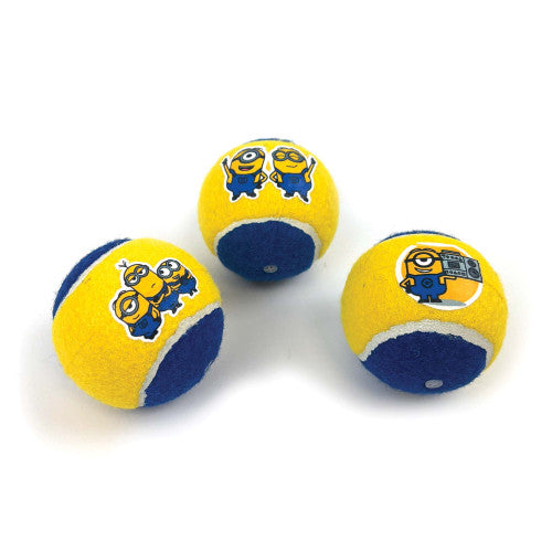 Happy Pet Minion Squeaky Tennis Balls 3 Pack