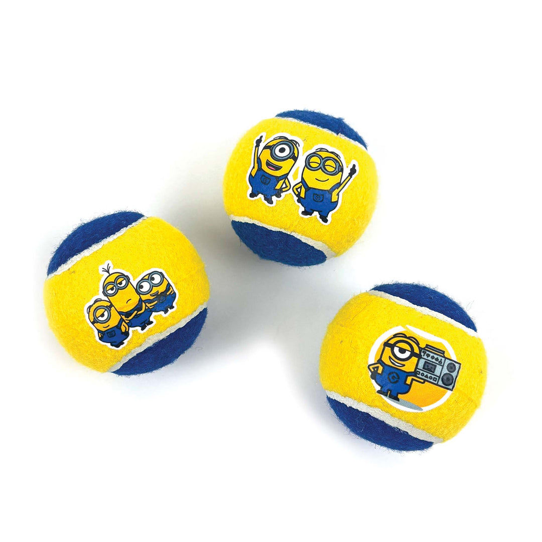 Happy Pet Minion Squeaky Tennis Balls 3 Pack