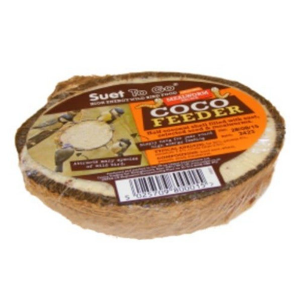 Suet To Go Mealworm Coconut Feeder