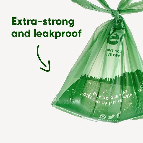 Beco Unscented Recycled Poop Bags With Handles x120 Pack