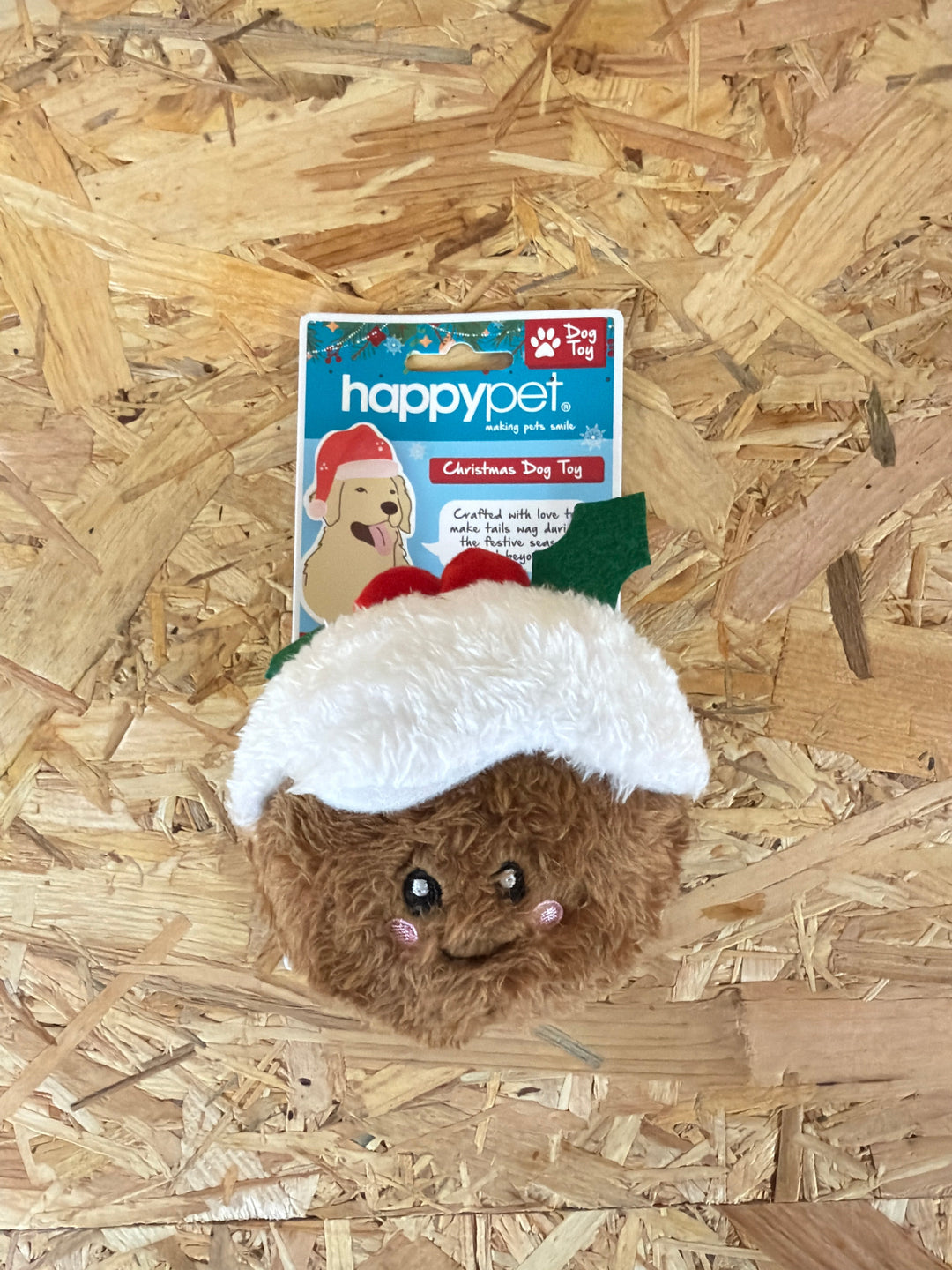 Happy Pet Christmas Pudding Squeaker Ball