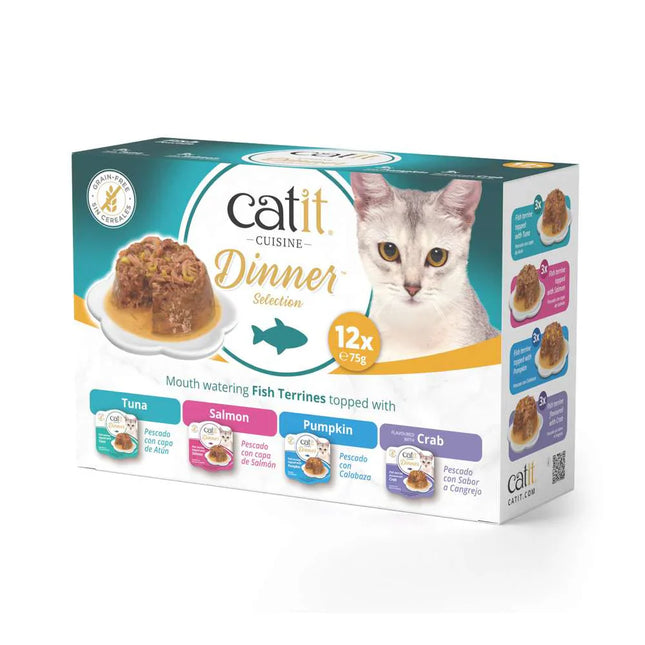Catit Fish Dinner Variety Pack 12 x 75g