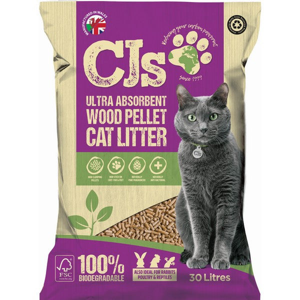 CJs Wood Cat Litter 30L