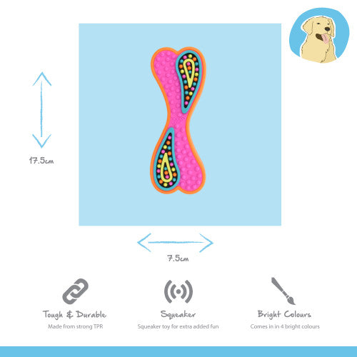 Happy pet Groovers TPR Bone