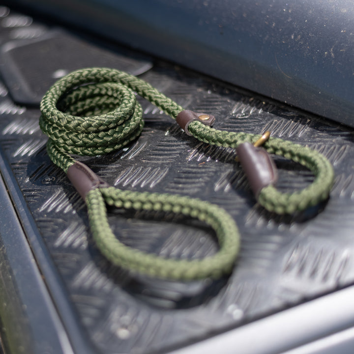 Ancol Heritage Rope Lead Khaki