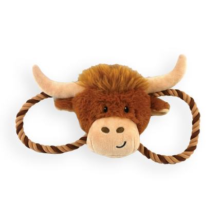 Happy Pet Herby Highland Cow Tug of War Toy