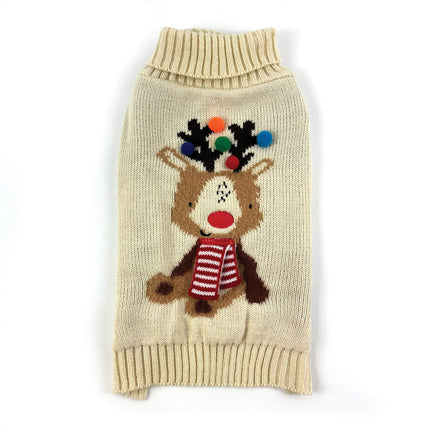 Happy Pet Reindeer Bobble Sweater