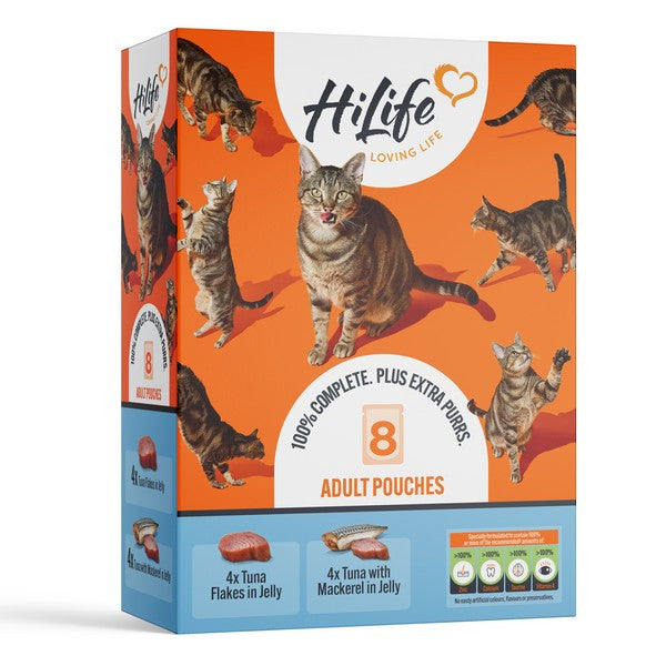 HI Life Cat Tuna Recipes In Jelly Pouch 8x70g