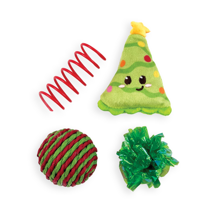 Happy Pet Reindeer Assorted Cat Toys 4pk