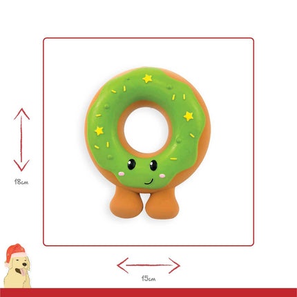 Happy Pet Festive Donut Latex Toy