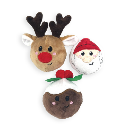 Happy Pet Festive Tennis Balls Tough Toy