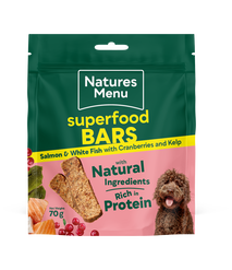 Natures Menu Salmon & White Fish Superfood Bars 70g