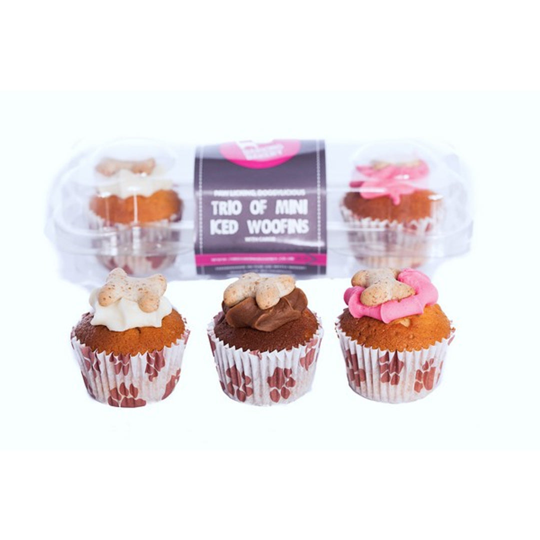 The Barking Bakery Trio Mini Iced Muffins