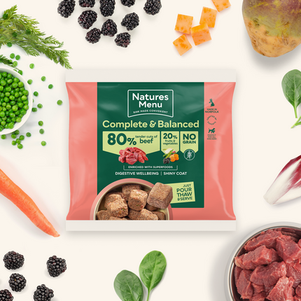 Natures Menu 80/20 Complete and Balanced Beef 1kg Nuggets