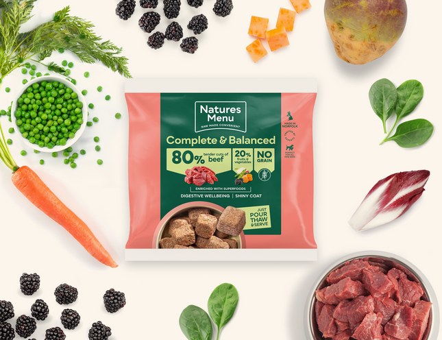 Natures Menu 80/20 Complete and Balanced Beef 1kg Nuggets