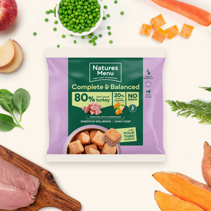Natures Menu 80/20 Complete and Balanced Turkey 1kg Nuggets