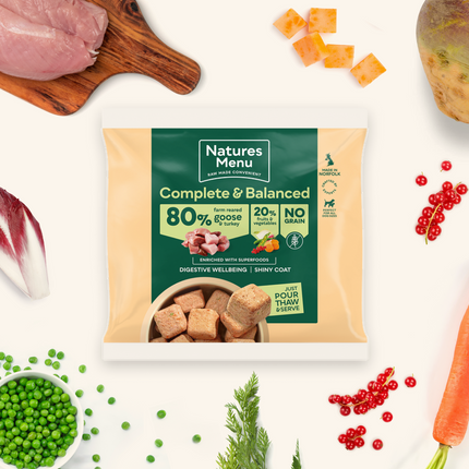 Natures Menu 80/20 Complete and Balanced Turkey & Goose 1kg Nuggets