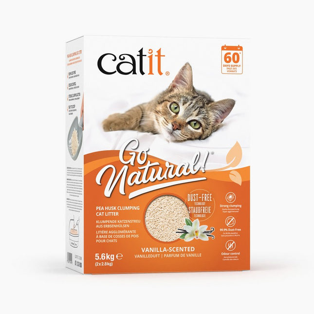 Catit Go Natural Pea Husk Litter 5.6kg Vanilla