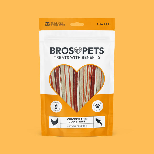 Bros Pets Chicken and Cod Strips 100g
