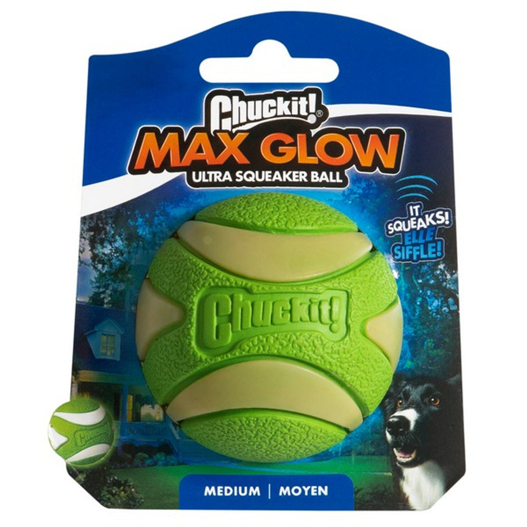 Chuckit! Max Glow Ultra Squeeker Ball Medium