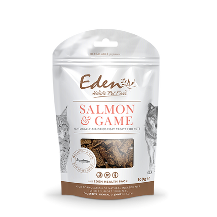Eden Holistic Pet Food Treats 100g Salmon & Game