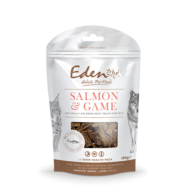 Eden Holistic Pet Food Treats 100g Salmon & Game