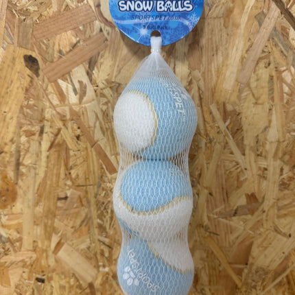 Sportspet Squeak Snow Tennis Balls 3pk