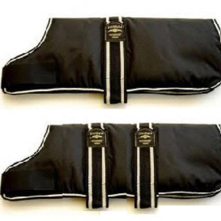 Animate Black Padded Nylon Dog Coat
