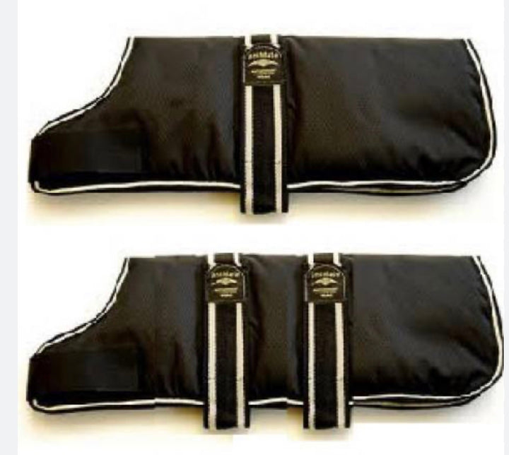 Animate Black Padded Nylon Dog Coat