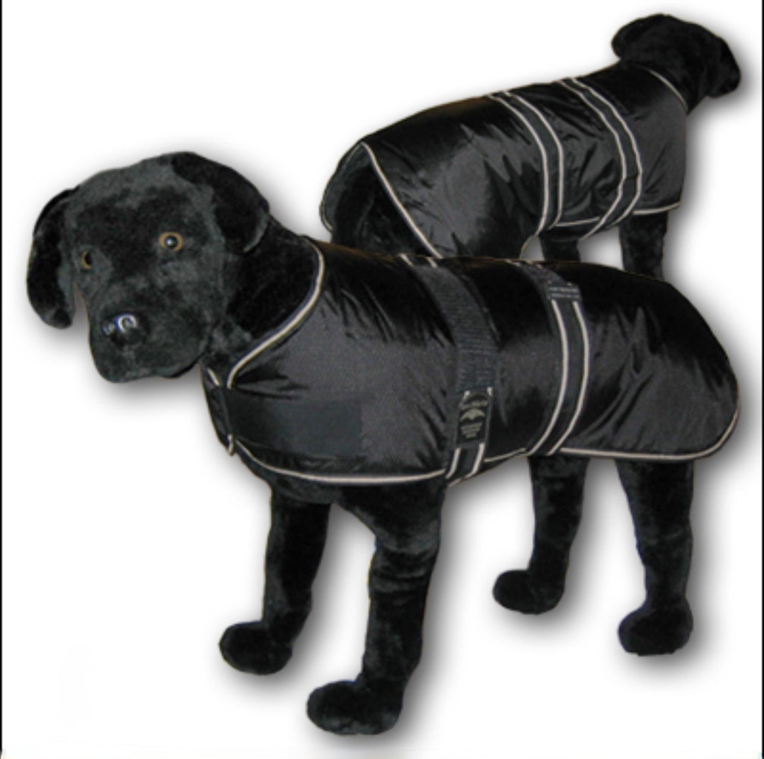 Animate Black Padded Nylon Dog Coat