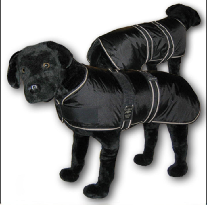 Animate Black Padded Nylon Dog Coat