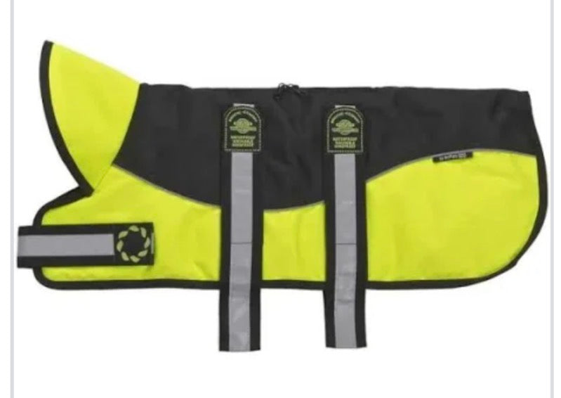 Animate Reflective Black/Hi-Viz Padded Harness Coat