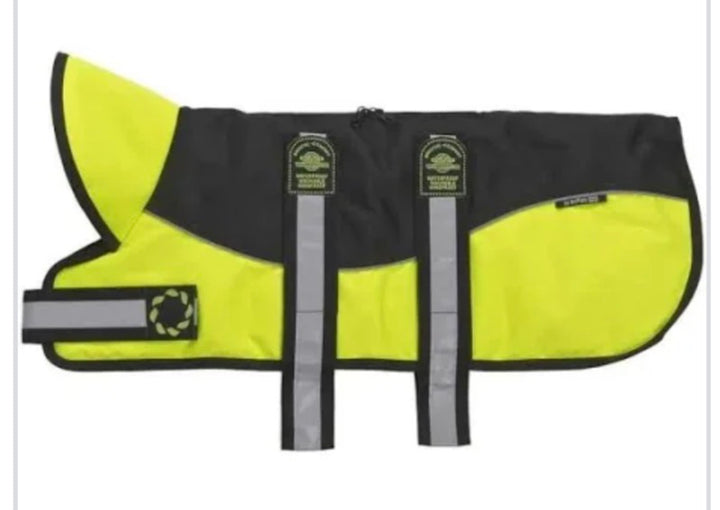 Animate Reflective Black/Hi-Viz Padded Harness Coat