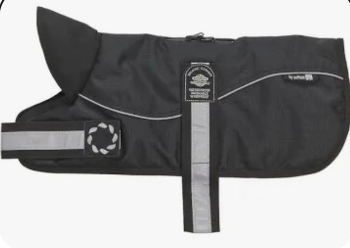 Animate Reflective Black/Black Padded Harness Coat