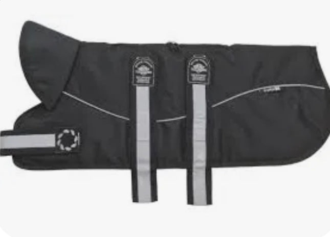 Animate Reflective Black/Black Padded Harness Coat