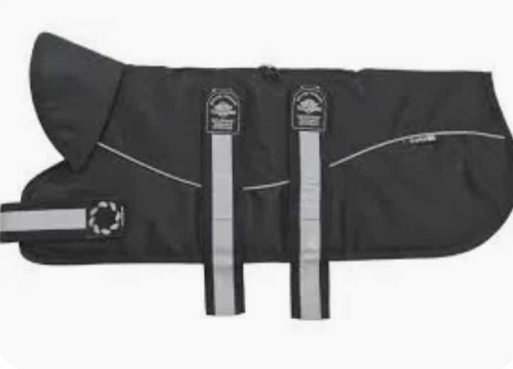 Animate Reflective Black/Black Padded Harness Coat