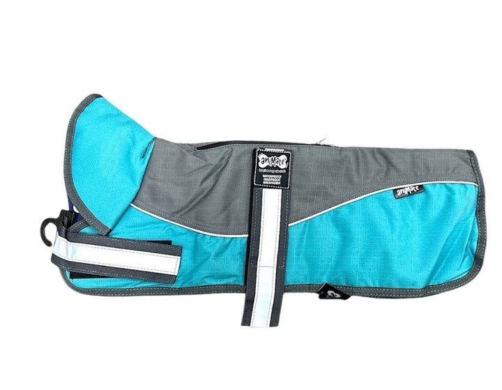 Animate Reflective Grey Teal Padded Harness Coat