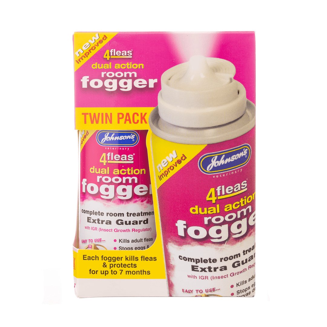 Johnsons 4Fleas Dual Action Room Fogger Twin Pack (2x100ml)