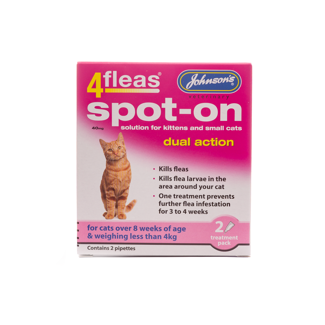 Johnsons Flea Spot-on 2 Treatment Pack Cats 40mg