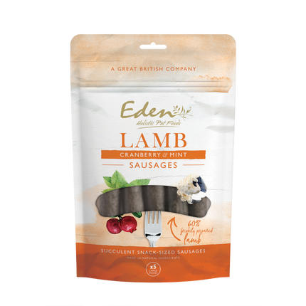 Eden Holistic Pet Food 5 Sausages Lamb, Cranberry & Mint