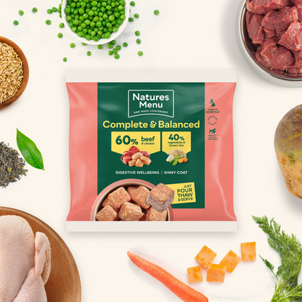 Natures Menu 60/40 Complete and Balanced Beef & Chicken 1kg Nuggets