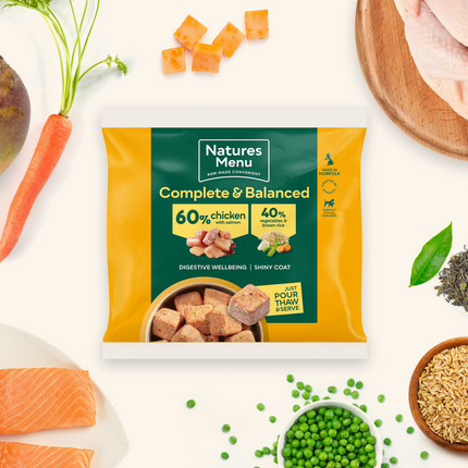 Natures Menu 60/40 Complete and Balanced Chicken & Salmon 1kg Nuggets