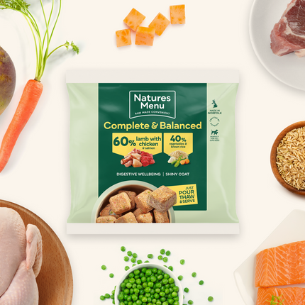 Natures Menu 60/40 Complete and Balanced Lamb & Chicken 1kg Nuggets