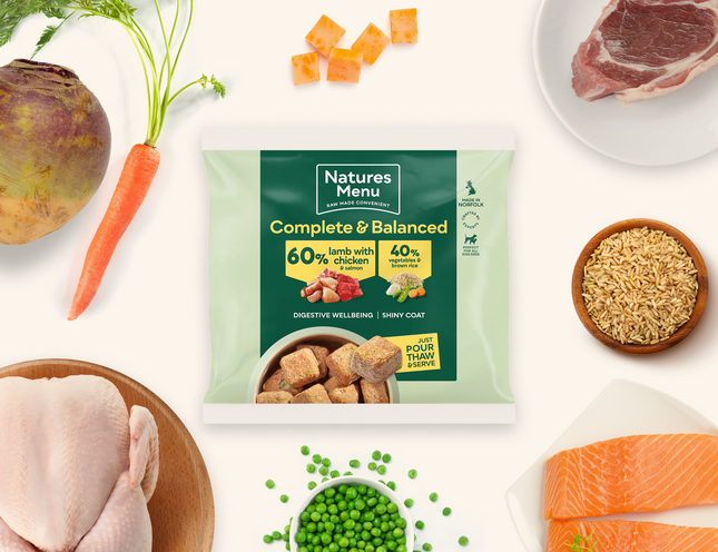 Natures Menu 60/40 Complete and Balanced Lamb & Chicken 1kg Nuggets