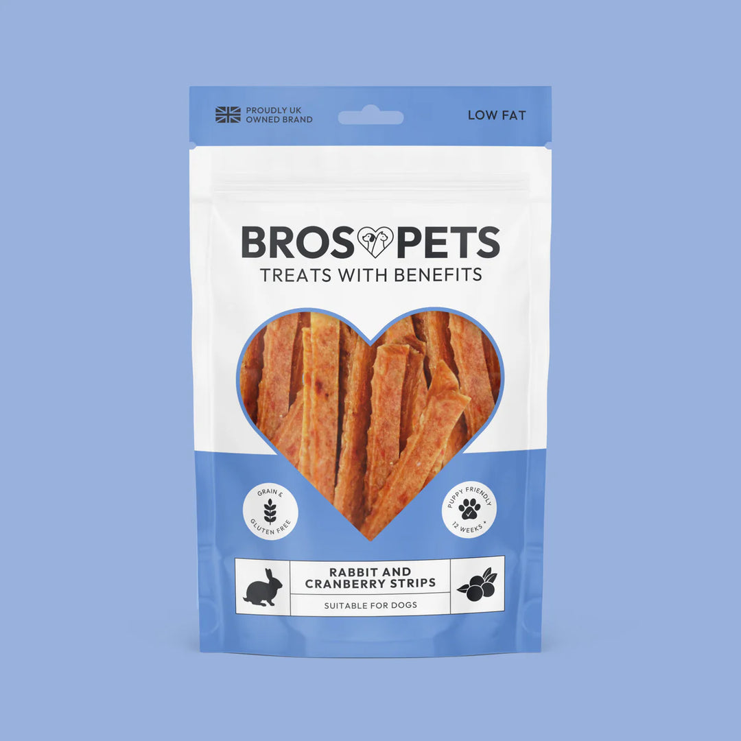 Rabbit and Cranberry Strips 100g