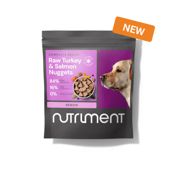 Nutriment Raw Turkey & Salmon Nuggets for Senior Dogs 1kg