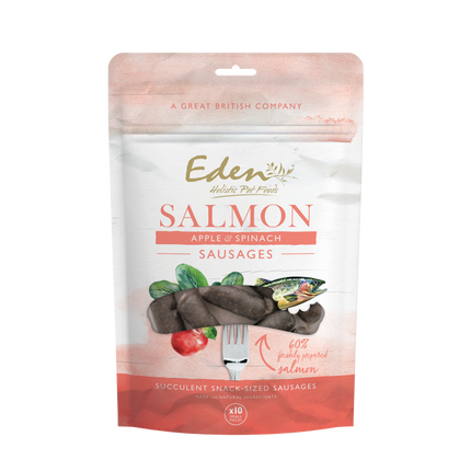 Eden Holistic Pet Food 10 Small Sausages Salmon, Apple & Spinach