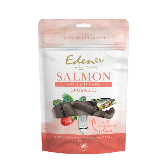 Eden Holistic Pet Food 10 Small Sausages Salmon, Apple & Spinach
