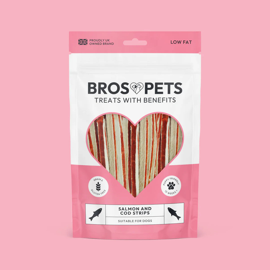 Salmon and Cod Strips 100g